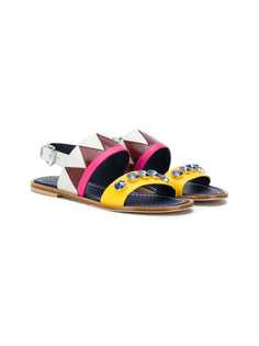Marni Kids сандалии с отделкой