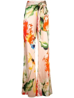 Silvia Tcherassi расклешенные брюки с цветочным принтом