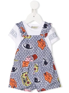 Kenzo Kids ромпер с принтом