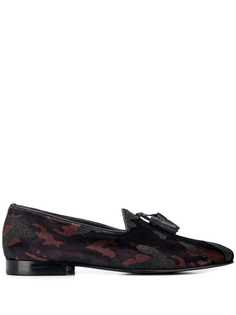 Leqarant camouflage tassel loafers