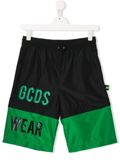 Gcds Kids двухцветные шорты с логотипом