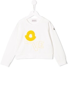 Moncler Kids толстовка с вышивкой Love