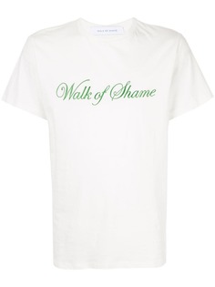 Walk Of Shame logo embroidered crew neck T-shirt