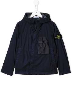 Stone Island Junior куртка с капюшоном и контрастной отделкой