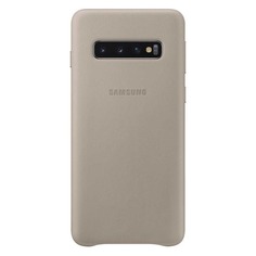 Чехол (клип-кейс) SAMSUNG Leather Cover, для Samsung Galaxy S10, серый [ef-vg973ljegru]