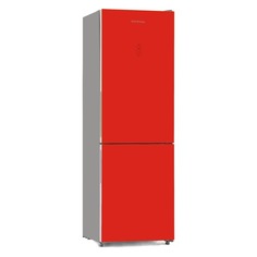 Холодильник KENWOOD KBM-1855NFDGR, двухкамерный, красное стекло