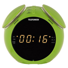 Радио-часы Telefunken TF-1570 Green/Amber