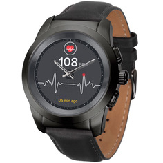 Смарт-часы MyKronoz ZeTime Regular Premium Brushed Black Flat Leather