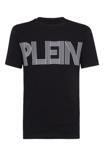 Черная футболка с вышивкой Philipp Plein