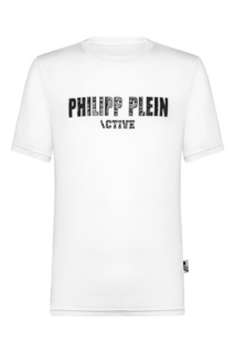 Облегающая белая футболка Philipp Plein