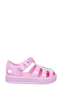 Розовые сандалии с логотипом Dolce&Gabbana Children