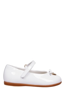 Белые туфли с ремешком на липучке Dolce&Gabbana Children