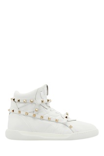 Белые хайтопы Valentino Garavani Rockstud
