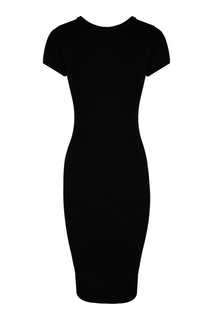 Черное вязаное платье 7КА