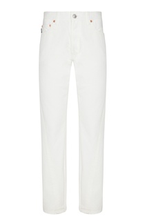 Белые джинсы с заклепками Balenciaga