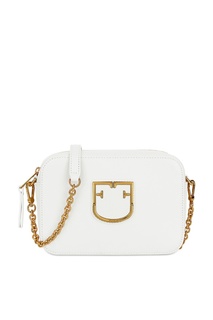 Белая кожаная сумка Brava Furla