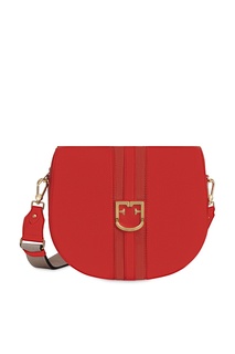 Кожаная красная сумка Gioia Furla