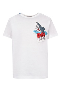 Белая футболка с акулой Dolce&Gabbana Children