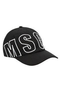Черная бейсболка с крупным логотипом Msgm