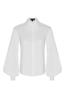 Белая блузка с объемными рукавами Sorelle