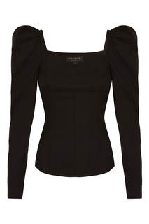 Черная блузка с объемными рукавами Sorelle