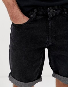 Черные джинсовые шорты слим New Look - Черный