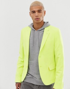 Желтый укороченный приталенный блейзер ASOS DESIGN - Желтый