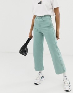 Зеленые широкие джинсы Weekday Veer - Зеленый