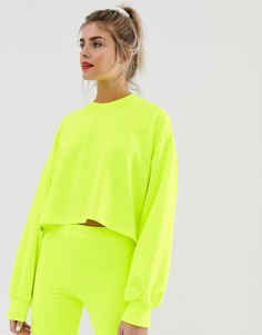 Свитшот неоново-желтого цвета Bershka PANTONE - Желтый