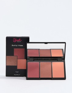 Палетка румян с 3 оттенками Sleek MakeUP - Sugar - Розовый