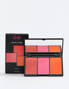 Палетка румян с 3 оттенками Sleek MakeUP - Pumpkin - Розовый