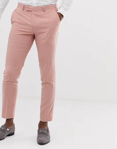 Розовые узкие брюки Moss London - Розовый
