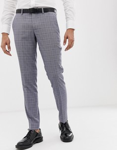 Серые узкие брюки в клетку Esprit - Серый