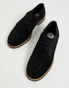 Черные замшевые туфли на шнуровке H by Hudson Chatra - Черный