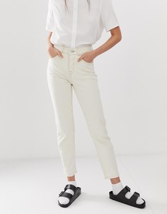 Светло-бежевые джинсы в винтажном стиле Selected Femme - Белый