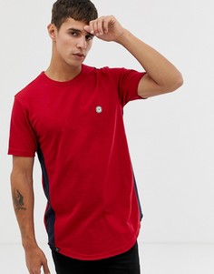 Длинная футболка с необработанным краем и полосками Le Breve - Красный