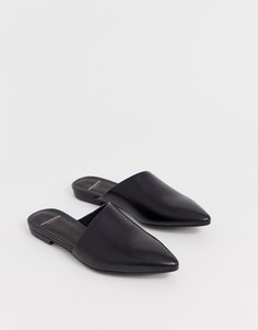 Черные кожаные мюли с острым носком Vagabond - Katlin - Черный