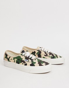Бежевые кеды с камуфляжным принтом Vans Anaheim Authentic - Бежевый