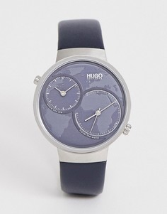 Часы с кожаным ремешком HUGO 1530053 42 мм - Темно-синий