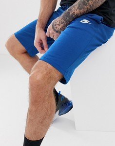 Синие трикотажные шорты Nike - Club - Синий