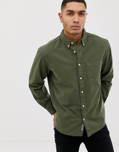 Джинсовая рубашка цвета хаки Pull&Bear - Зеленый