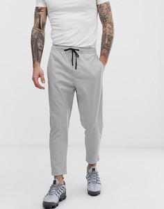 Серые брюки-морковки с эластичной талией Bershka - Серый