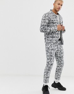 Джинсовая куртка с принтом под кожу змеи Pull&Bear - Бежевый