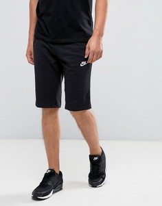 Черные трикотажные шорты с логотипом-галочкой Nike Club - Черный