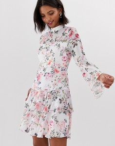 Короткое приталенное платье с цветочным принтом Forever New - Мульти