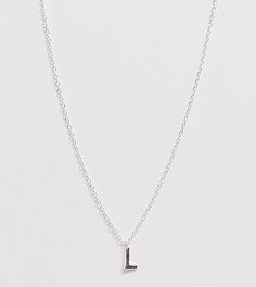 Серебряное ожерелье с инициалом L DesignB London - Серебряный
