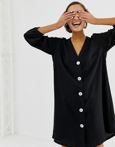 Черное платье миди Monki - Черный