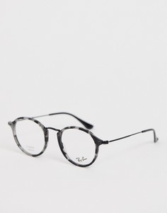Круглые очки с прозрачными стеклами Ray-Ban 0RX2447V - Черный