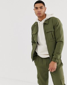 Куртка цвета хаки в стиле милитари boohooMAN - Зеленый