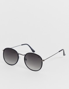 Черные солнцезащитные очки в стиле ретро Only & Sons - Черный